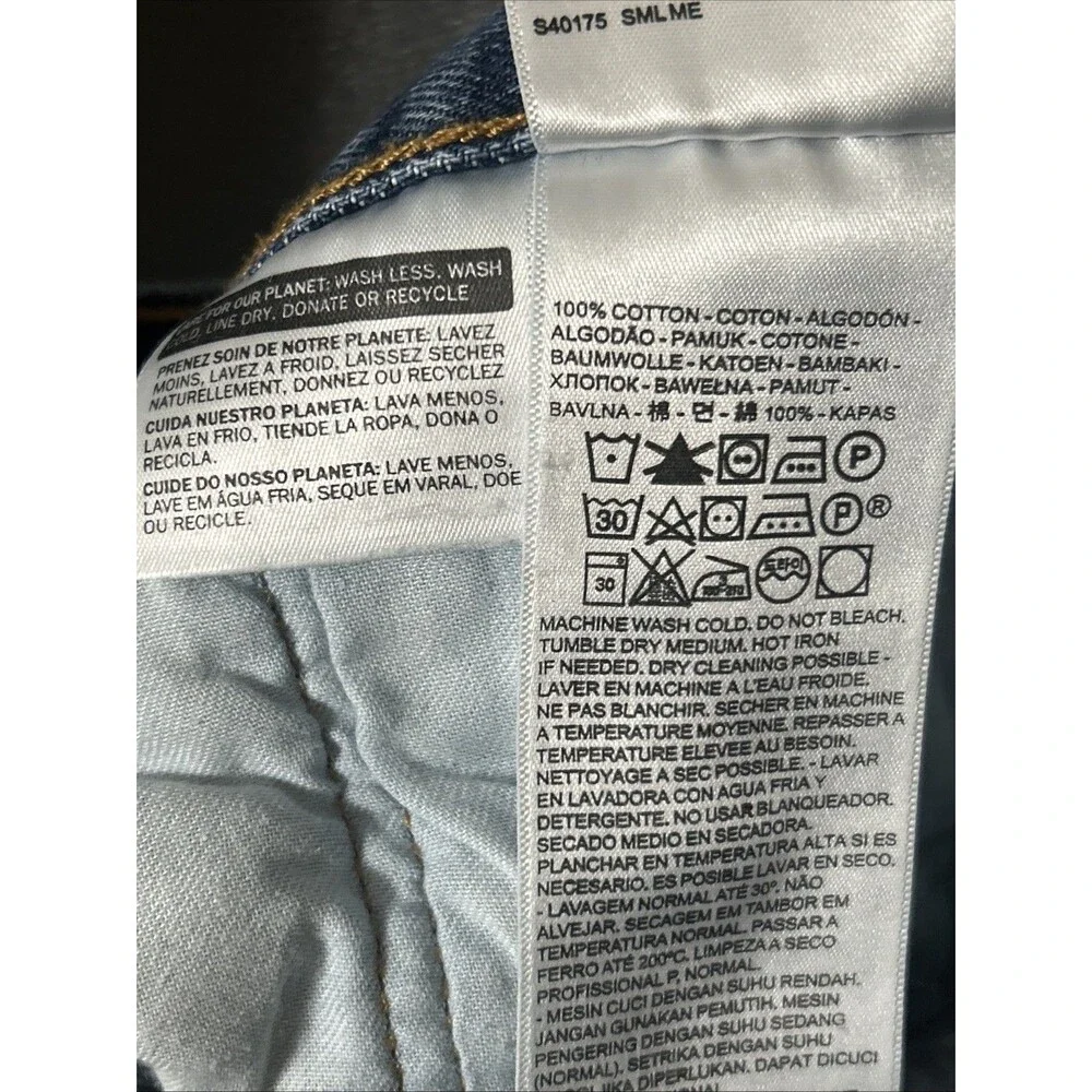 Levi's 501 Men's Straight Leg Button Fly Jeans Blank Tab 32x29